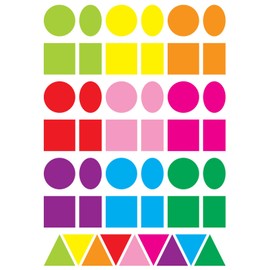 CTOP Creative hobby - Maxi sticky labels geometric colors vives assorted - 135 pieces