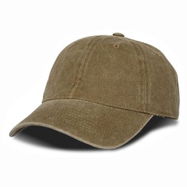 ATSNOSH Baseball Cap für Herren Damen, Erwachsenen Baseballkappe, Baumwolle Sonnenmütze, Vintage, Verstellbar, Sport Mütze, für Outdoor Running Freizeit Basecap (kaki)