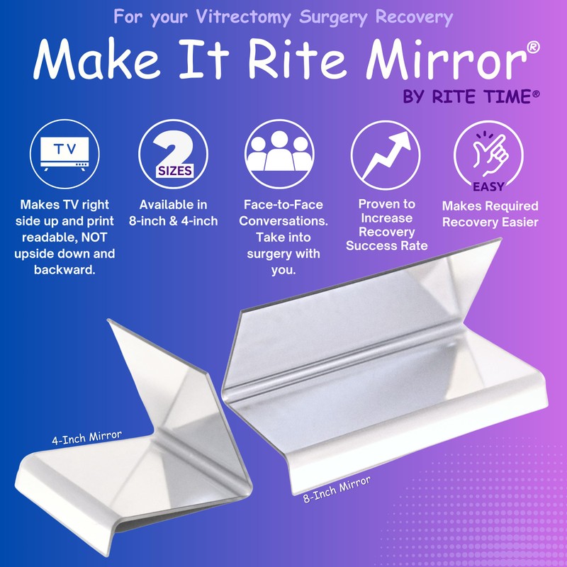 8" Wide 2-Way Make It Rite Mirror for Face Down