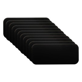 PATIKIL 2x1 Inch Anodized Aluminum Sheet Metal, 11 Pack Self Adhesive Laser Plates Engraving Blanks 0.5MM Thin for Crafting DIY House, Black