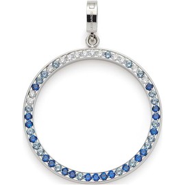 JEWELS BY LEONARDO Pendant Clip & Mix Clarence • Chain Pendant Made of Silver-Coloured Stainless Steel • Pave Trim • Jewellery Gift for Women • 024953, Stainless Steel, No Gemstone