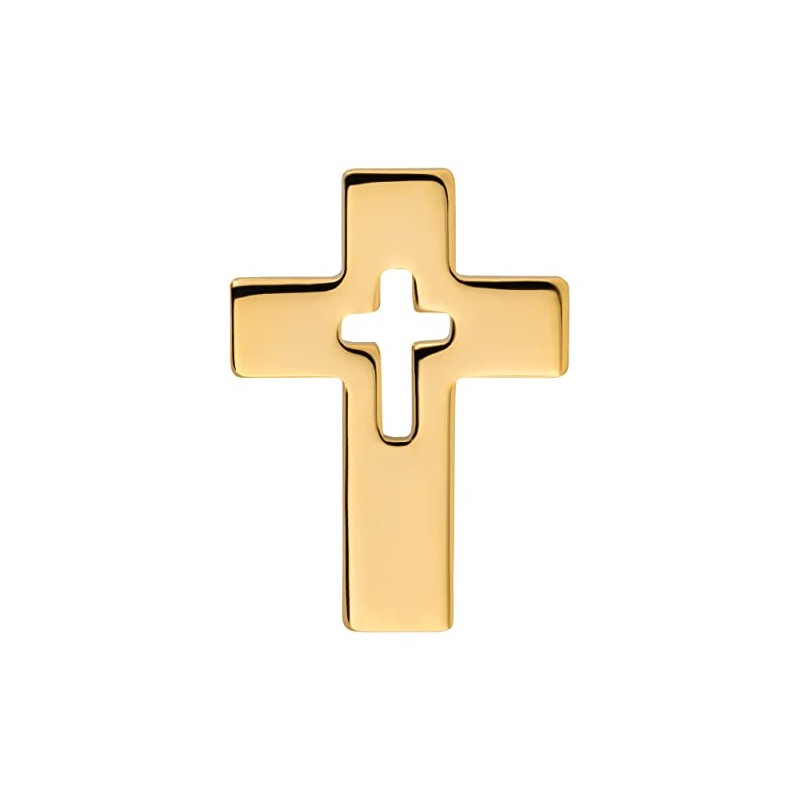 Pin Cross Gold-Plated 2 x 1.5 cm, Christian Jewellery for