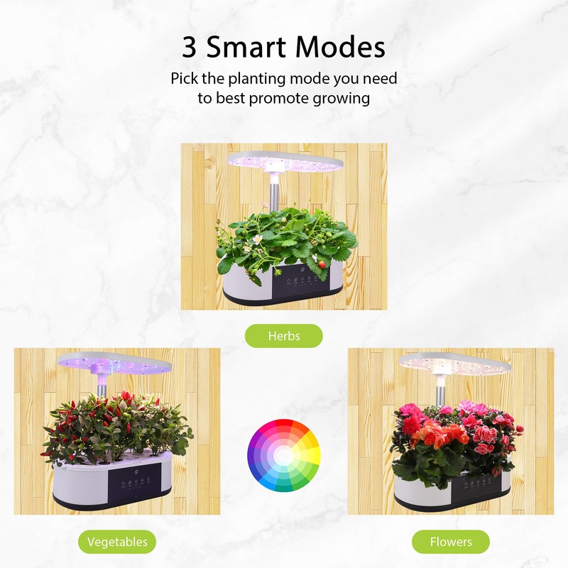 Agrestem Hydroponics Growing System,12 Pods Hydroponics Growing System Indoor Garden