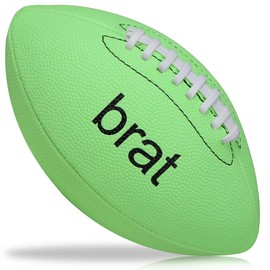 Sportfly Glow in The Dark Mini Football, Pop Brat Green, Charlie XCX, Luminous Mini Football Size 3 Excellent Gift for Sports Fans and Music Lover, Glowing PU Leather Mini Size Football (Deflated)