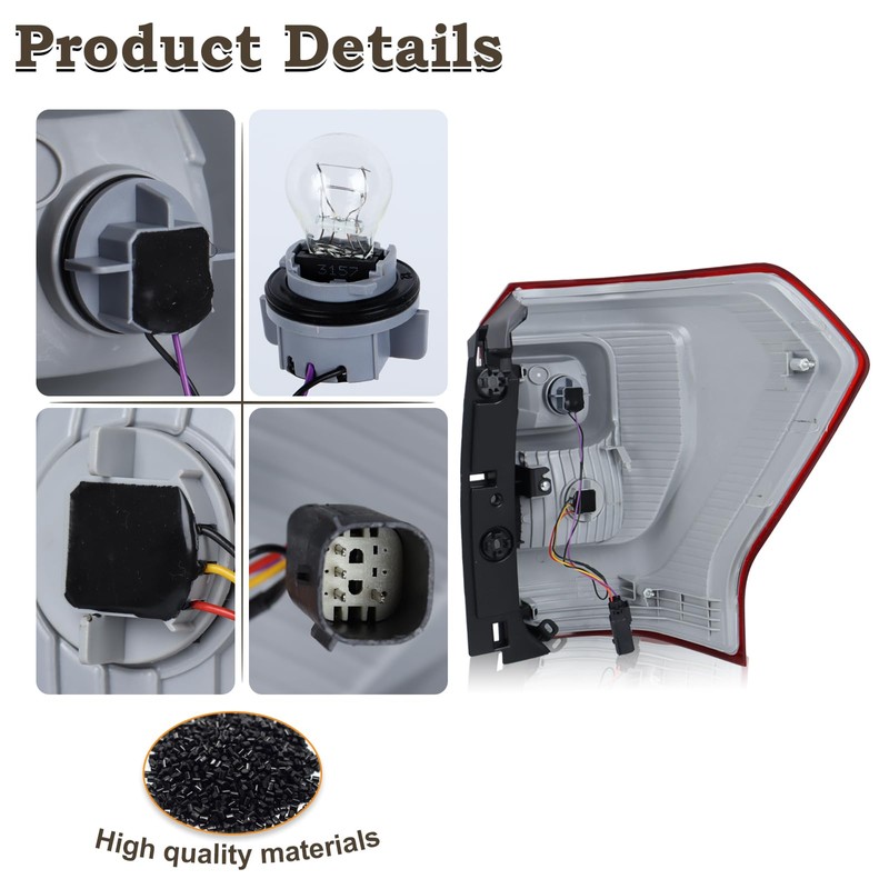 KAMDKI Left Driver Side Tail Light Fit for 2018 2019