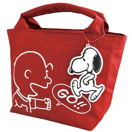 Ken Onishi Peanuts PG-2600 Snoopy Lunch Bag with Charm Red Bag/11.8 x 4.5 x 7.7 inches (30 x 11.5 x 19.5 cm)