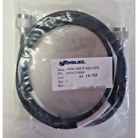 Assemblies N MALE to N MALE Coaxial RF Microwave Systems Cable 60" Long