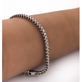 Verona Jewelers 925 Sterling Silver 3MM 4MM 5MM Solid Franco Chain Necklace, 925 Round Box Link Rhodium Franco Necklace, Mens Sterling Silver Necklace, Mens Link Necklace, Metal, not known