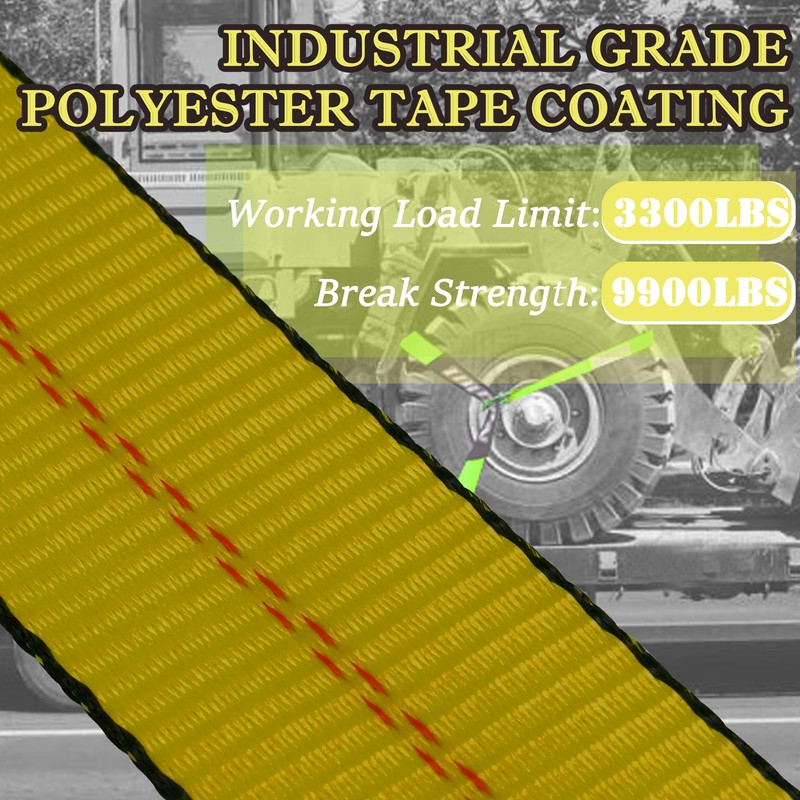 IBITION 4 Pack Car Tie Down Straps for Trailers with