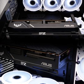 EZDIY-FAB GPU Holder,Graphics Card Brace Support,Video Card Holder,GPU VGA Bracket for Custom Desktop PC Gaming-3mm Aluminum-Black