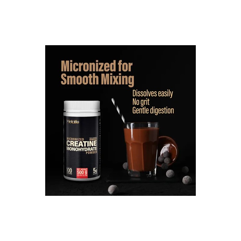 Metalife Creatina Monohidrato 500 G Polvo Micronizado