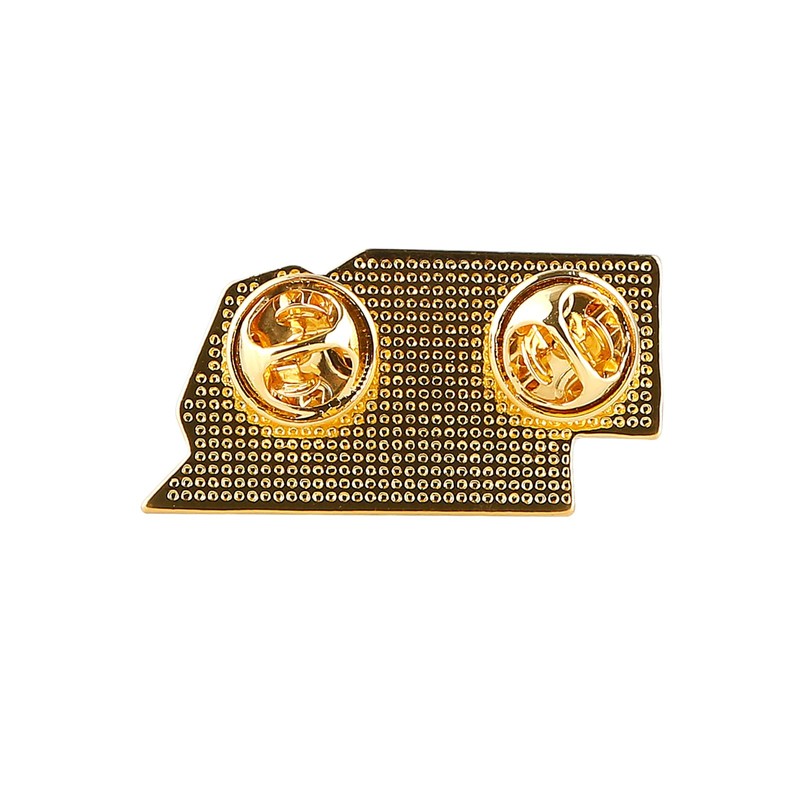 Nebraska State Shaped Map Lapel Metal Pin Enamel Brooch Keepsake