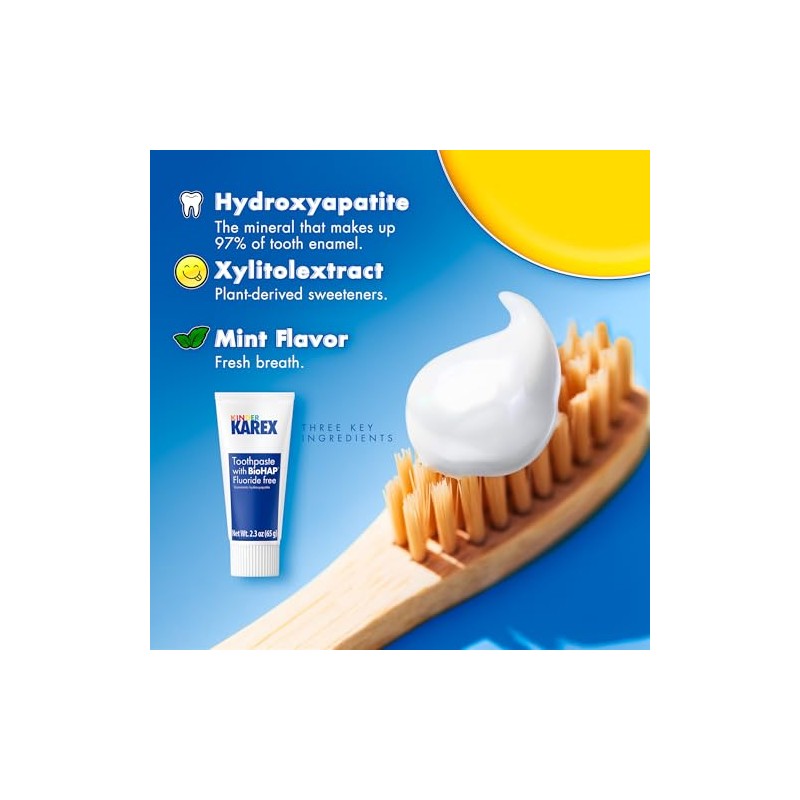 Kinder Karex Hydroxyapatite Kids Toddler Toothpaste I Fluoride Free I