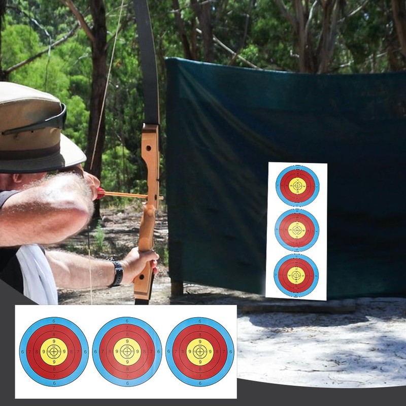 NBEADS Targets Paper, Archery Target Practice Accessories, 3 Spot Archery