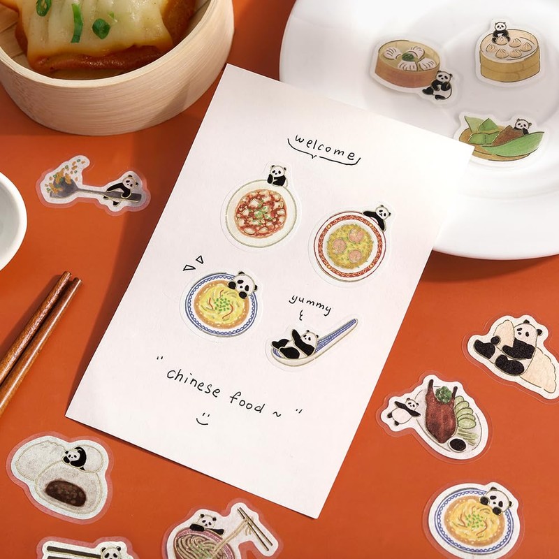 BGM Flake Stickers Panda Weather Cooking BS-FG229