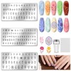 UNICRAFTALE 3Pcs Nail Stamp Plates Set Flower Stamping Plate Flower