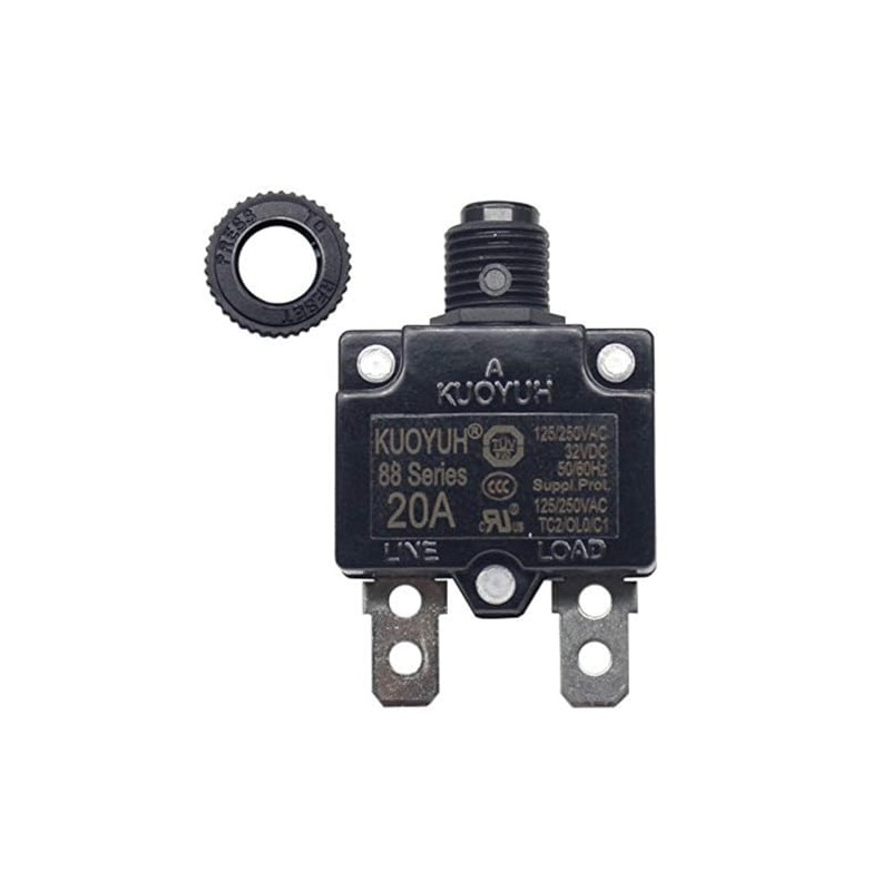 Circuit Breaker Thermal Overload 88 Series 20A 32V DC 125/250VAC