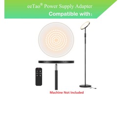 eeTao 24V AC/DC Adapter Charger Compatible with Yikuneng Floor Lamp 2400LM Super Bright LED Lamps for Living Room 250W Equivalent DC24V 1A 24VDC 1000mA 24.0V 1.0A Power Supply Cable Cord