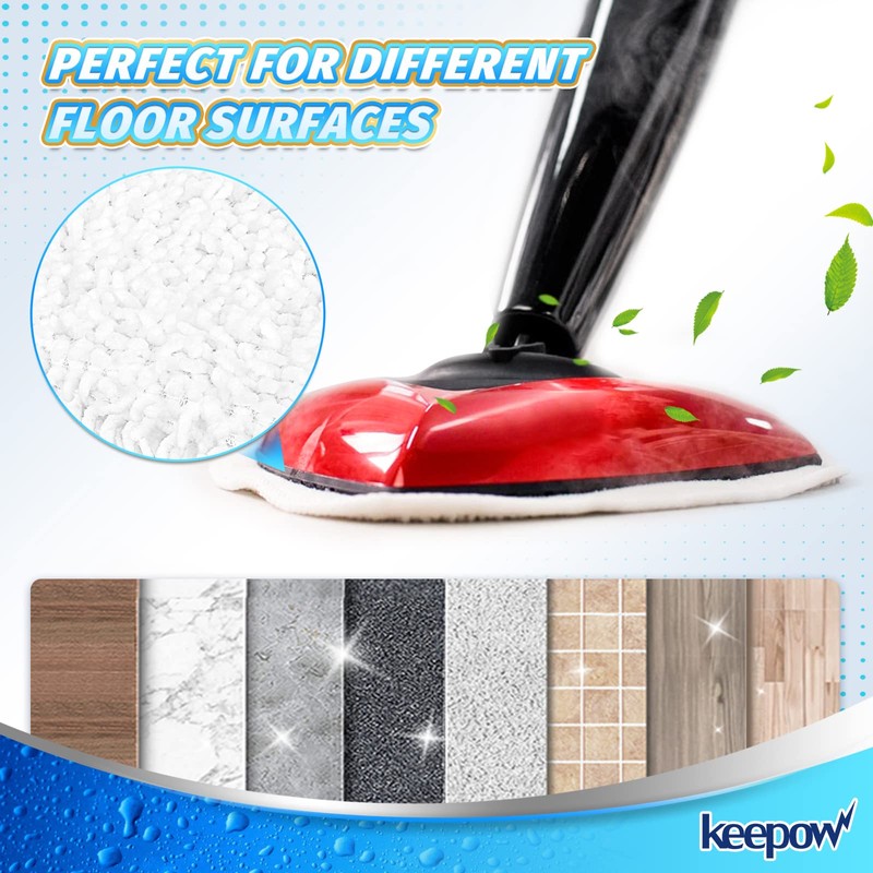 KEEPOW Steam Mop Replacement Pads for Viledas Steam Mop Plus
