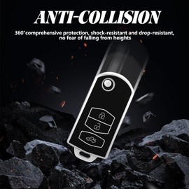 TOOMUME TOOMUME Schlsselhlle TPU, Autoschlssel Hlle Passt fr Mazda 2/3/5/6 M2 M3 M5 M6 CX3 CX5 CX7 CX9 CX30 MX5 RX8 BT50 Atenza Demio Speed 3 X-5 Summit, Schlsselcover Schutz Schlsselgeh?use - Flip Key