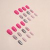 Coffin Press on Nails Medium Fake Nails Pink False Nails