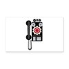 CafePress Vintage Payphone Telephone Rectangle Car Bumper Magnet