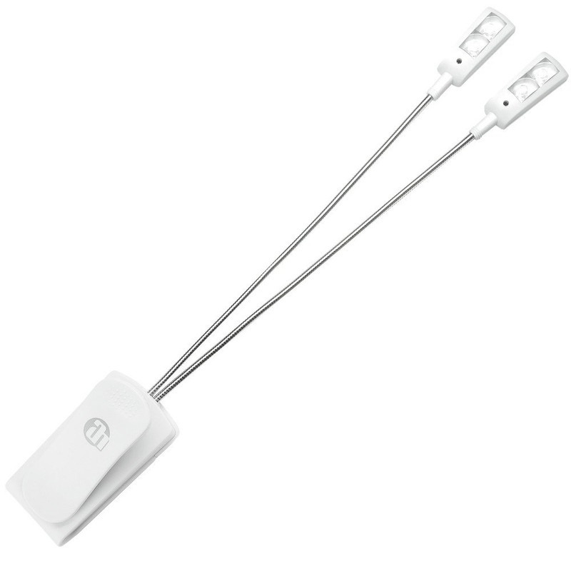 Dual Mighty Bright LED Light for Music Sheet Stands White