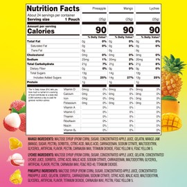 Amos Peelerz Assorted Peelable Gummy – Tropical Peeling Candy Variety Pack | Mango, Lychee & Pineapple | 24 Individual Packs (608g) | Fun, Chewy & Shareable Treat