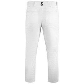 JABSKAN Adult Baseball Pants – Full-Length Men’s Athletic Fit, Reinforced Knees, Elastic Waistband with Belt Loops, 100% Polyester, Sizes S–XXL (White, Black, Gray)