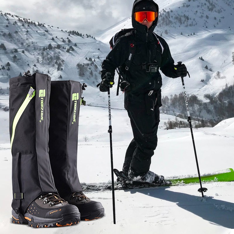 Snow Hiking Gaiters Winter Hiking Gaiters Dual Layer Breathable Skiing