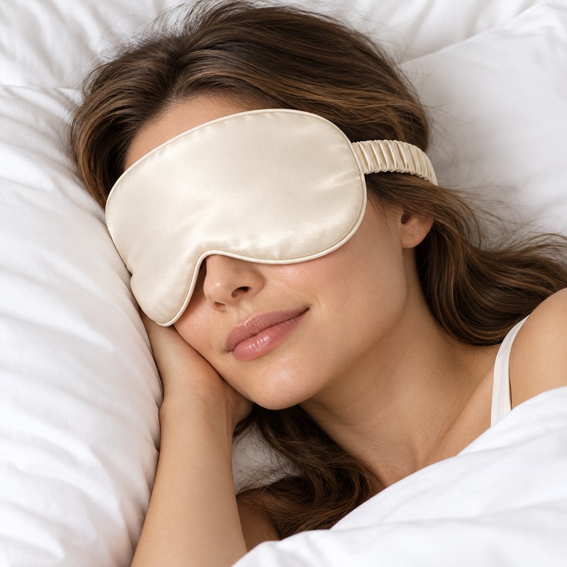 Double-Sided Sleep Eye Mask for Sleeping and Travel – Soft,