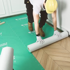 Spriteshield 39" x 100' Heavy-Duty Temporary Floor Protection for Construction & Renovation, Green, Surface Protection Film for Hardwood Floors, Tile&Hard Paint Protection. (H-300G 39" x 100')