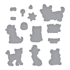 Spellbinders Costumed Cuties Thin Metal Etched Die Set, Green