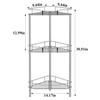 HuggieGems 3 Tier Floor Standing Corner Shower Caddy Organizer Shelf