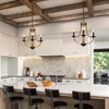 LAMPKEDUO Farmhouse Chandelier for Dining Room 3-Light 19" Wide Adjustable