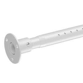 Closet Rod,17 to 55 Inch Adjustable Closet Rods for Hanging Clothes Heavy Duty Closet Hanging Rod White Closet Poles for Wardrobes,Bathroom,Windows