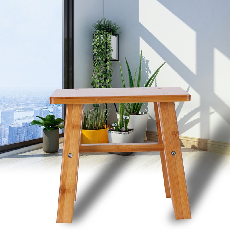 Multipurpose Small Bamboo Stool Low Stool Children Bench for Home