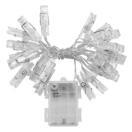 IMAGE Photo Clip String Lights, 7ft 20LED Fairy String Lights Battery Operated String Lights with Clips for Hanging Photos,Pictures, Cards, Artwork, Ideal for Christmas, Wedding, Birthday and Parties