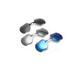Retro Clip On Nose Sunglasses Matrix Morpheus Movie rimless (Silver,
