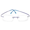 Jcerki Frameless Myopia Glasses Men and women Nearsighted Glasses -2.00