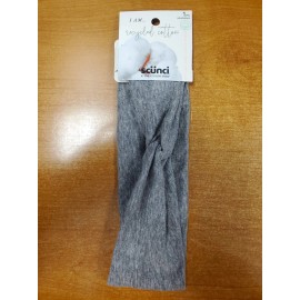 scünci 4 Pack: Scunci Earth-Friendly Cotton Soft Knot Headwrap Grey (3085) R9P2a