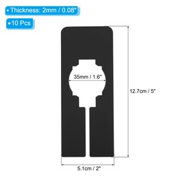 PATIKIL Clothes Dividers for Hanging Clothes, 10 Pack Rectangle Closet Clothing Rack Size Dividers Blank Labels Sorting Rectangular Separator for Closet, Black