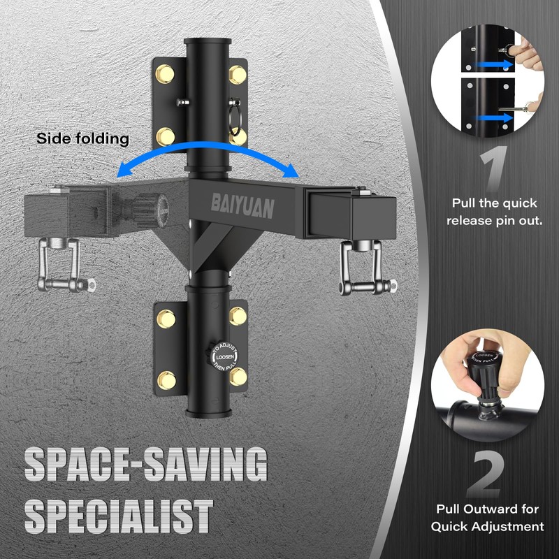 BaiYuan Heavy Bag Hanger - Adjustable Wall Mount Punching Bag