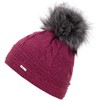 Faera Winter Warm Lined Faux Fur Bobble Hat Fleece Lining