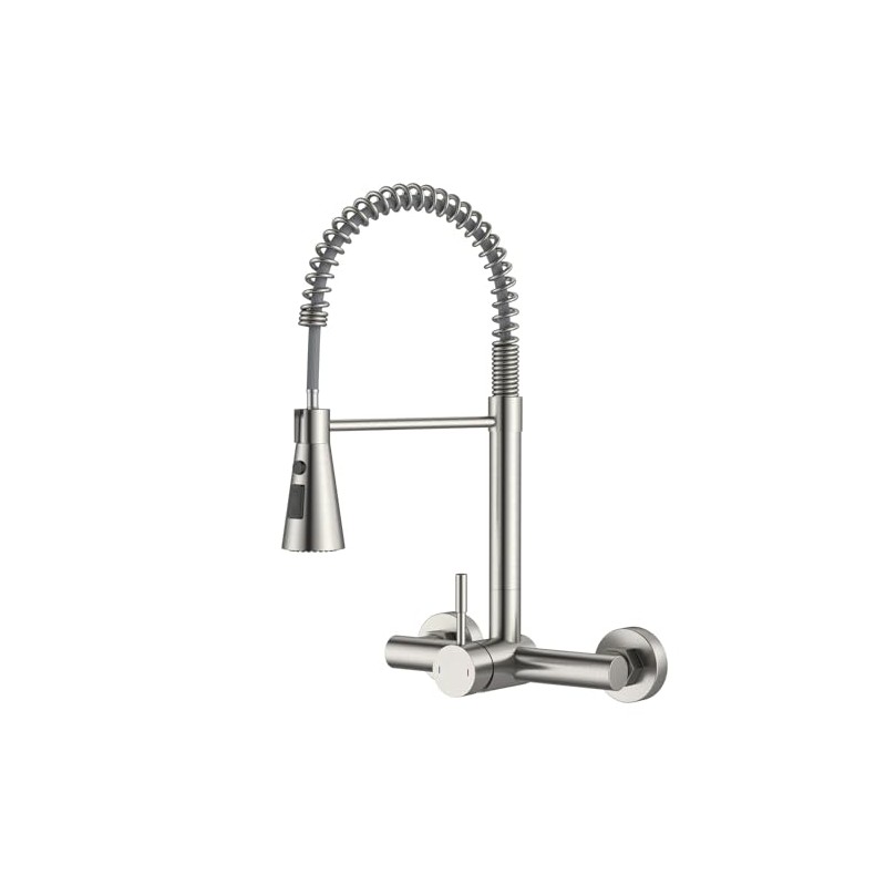 Wall Mount Kitchen Faucet Single Handles, 8 Inch Center Wall