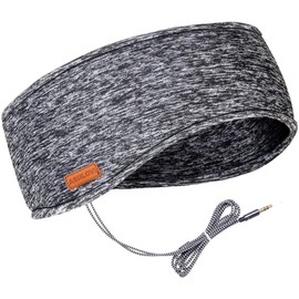ASIILOVI Sleep Headphones & Ear Warmers Headband Headphones & Ear Muffs Ear Covers with Ultra-Thin HD Stereo Speakers for Outdoor Sports Running Nap Sleeping ASMR & Daily Wear (Wired-Gray)