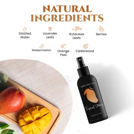 605Products - Tropical Mango Air Freshener - Room Spray for Home, Bathroom, and Bedroom - Long Lasting Odor Eliminator with Essential Oils and Natural Ingredients - Home Fragrance Essential - 2 Pack