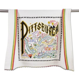 Catstudio Pittsburgh Dish Towel - U.S. City Souvenir Kitchen and Hand Towel with Original Artwork - Perfect Tea Towel for Pennsylvania Lovers, Travel Souvenir