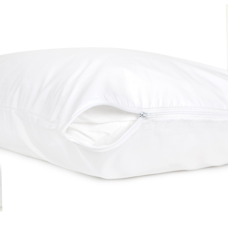 Microfiber Zippered Pillow Protectors Cover Case, Anti Dust Mite, Anti-Allergy,
