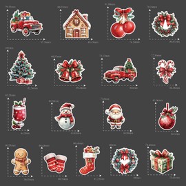 29pcs Christmas Refrigerator Magnets, Merry Christmas Magnetic Decorations Winter Holiday Magnets Snowman Santa Claus Tree Magnetic Fridge Stickers for Xmas Garage Door Mailbox Decor